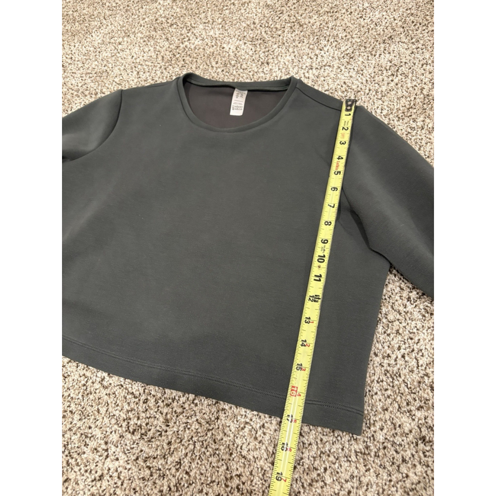 SPANX AirEssentials Relaxed Fit Long Sleeve Top Gray Size Large B1 - Picture 3 of 6